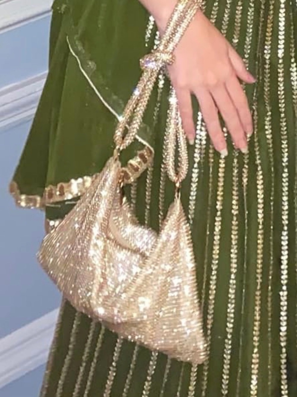 Brand new Gold Sequin Evening Shoulder Bag
